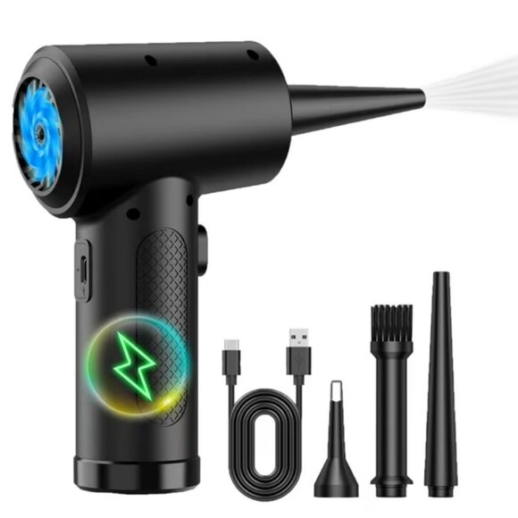 NEWHOUSE ELECTRIC CORDLESS COMPRESSED AIR DUSTER -RECHARGEABLE-3-SPEED-BLACK - Picture 3 of 11